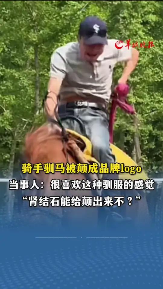 骑手驯马被颠成品牌logo。当事人:很喜欢这种驯服的感觉。“肾结石能给颠出来不?”(编辑: