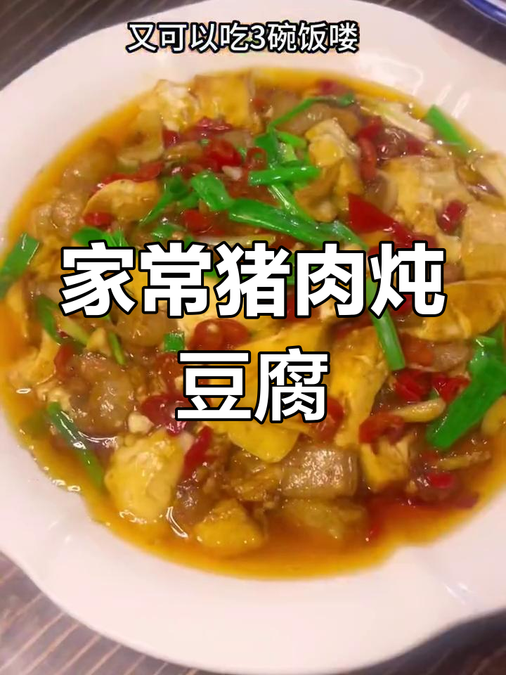 猪肉焖豆腐,家常下饭美味来袭