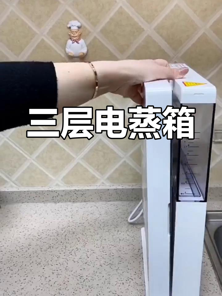 家用三层折叠蒸汽电蒸箱,高效省水