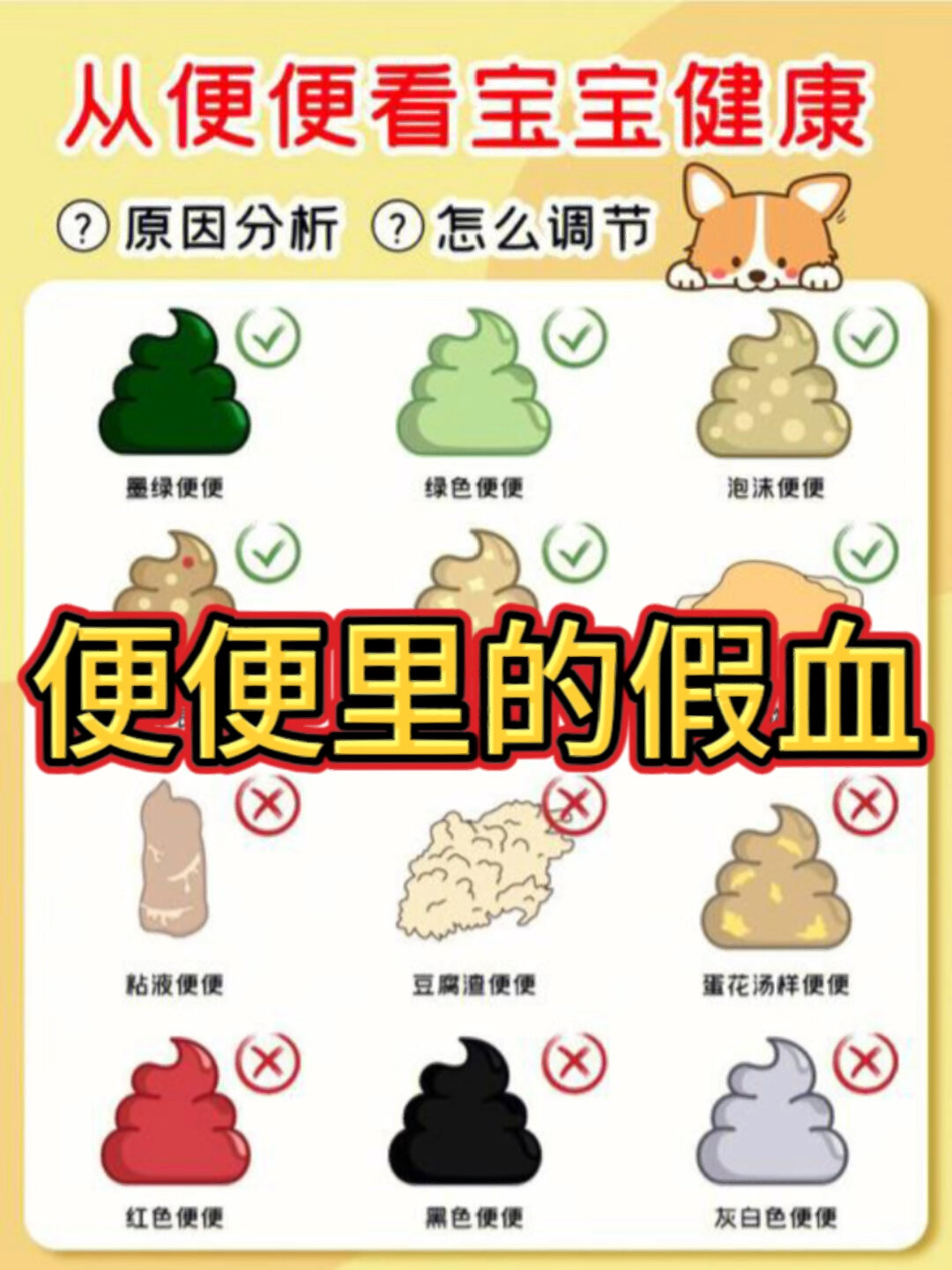 虚惊一场,宝宝便便里的假血