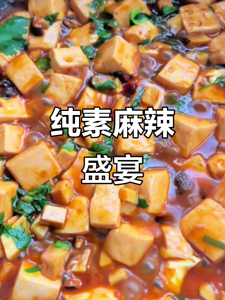 素食年夜饭,麻婆豆腐香气扑鼻,拌饭吃简直停不下来!