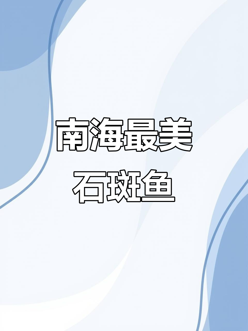 燕尾星斑:南海最美味石斑鱼,清蒸口感鲜美无比