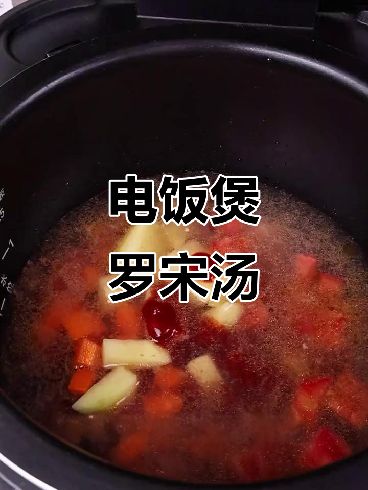 用电饭煲做低卡罗宋汤,蔬菜牛肉一锅炖,酸甜开胃