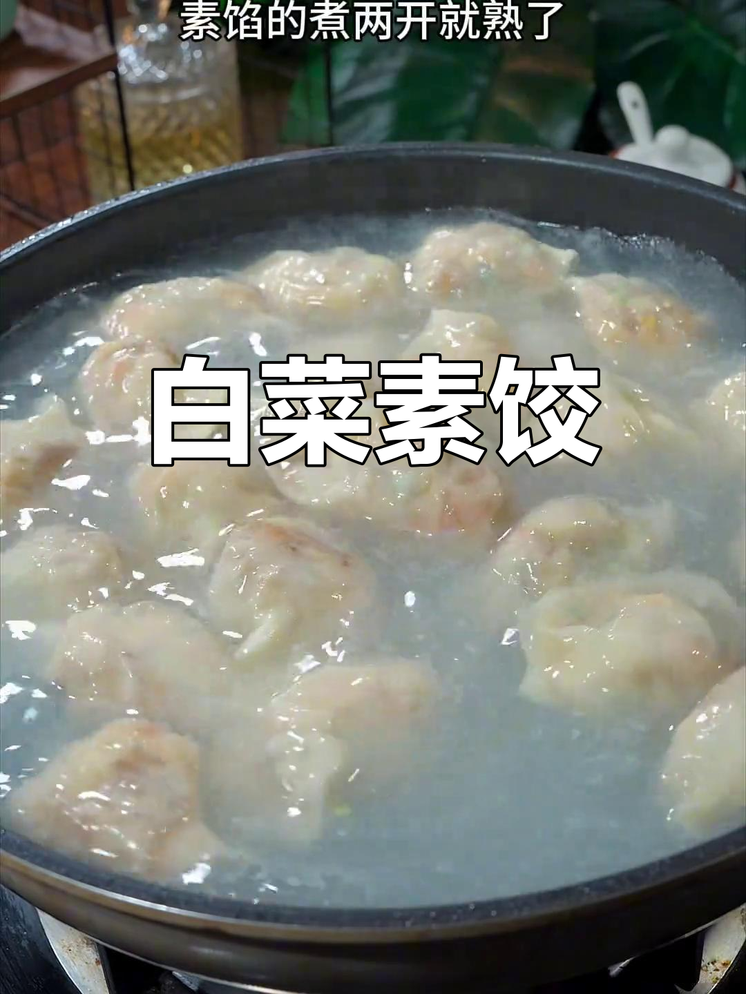 白菜素馅饺子,皮薄鲜香,比肉还好吃!