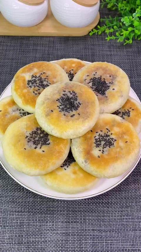 长城早餐 大人孩子都喜欢吃的豆沙烧饼,一学就会,赶紧试试吧～厨艺教程