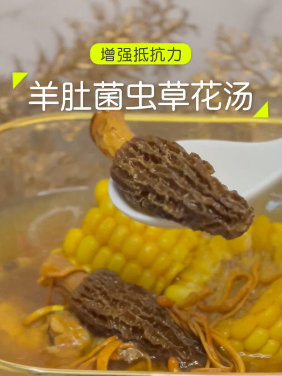 小孩经常感冒,没胃口不吃饭?羊肚菌虫草花汤