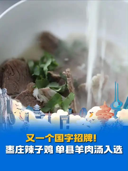 又一个国字招牌!枣庄辣子鸡、单县羊肉汤入选2024地标美食产业化精选案例集~