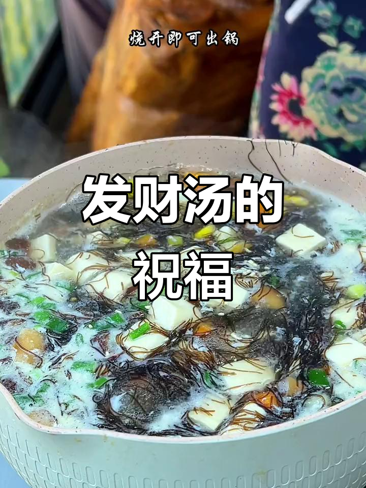 新年喝发菜汤,寓意财富滚滚来,味道鲜美令人陶醉