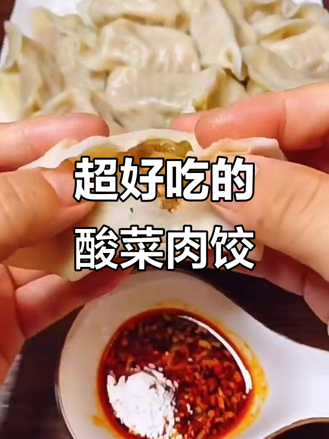 酸菜猪肉饺子,薄皮大馅,一口一个停不下来
