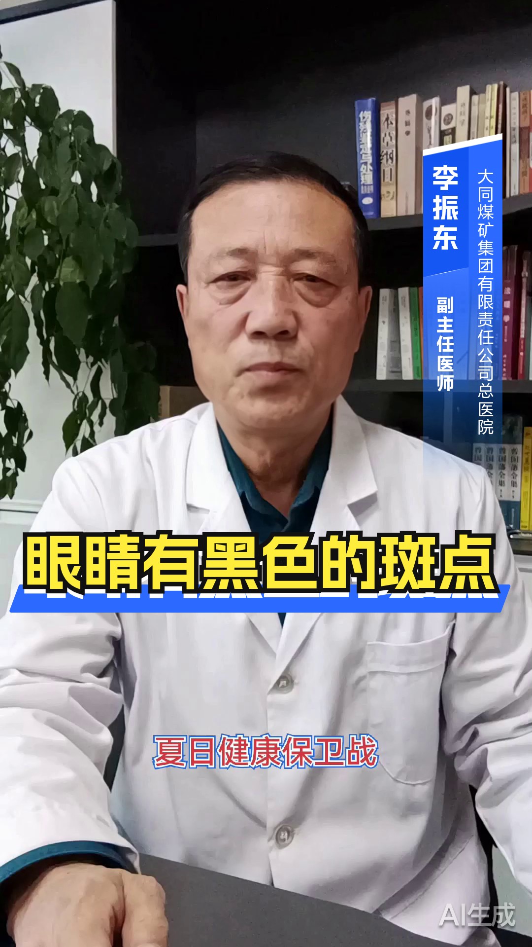 眼睛有黑色的斑点