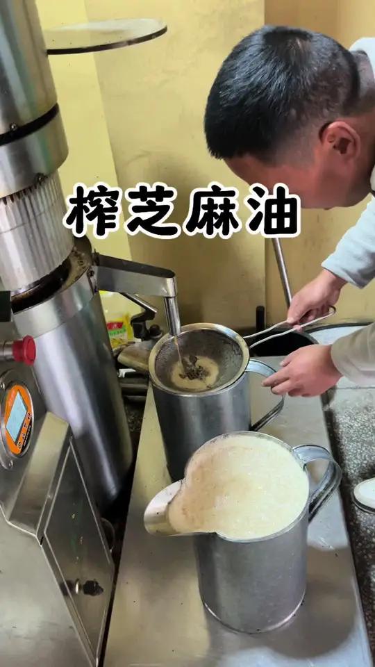 芝麻榨油 今年种了一田芝麻，总共77斤，看看能榨出多少斤芝麻油？