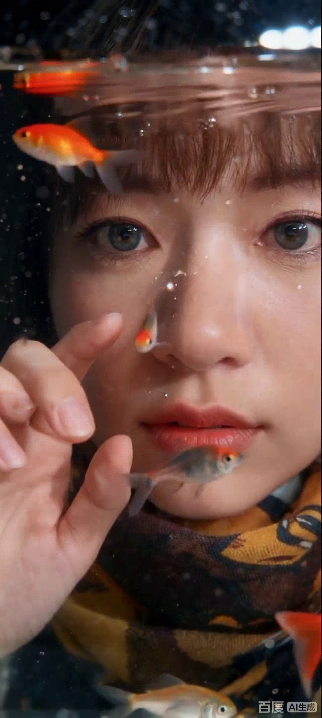 #金鱼写真# 金鱼绕指的温柔时刻