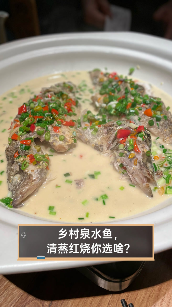 乡村泉水鱼,清蒸红烧你选啥?