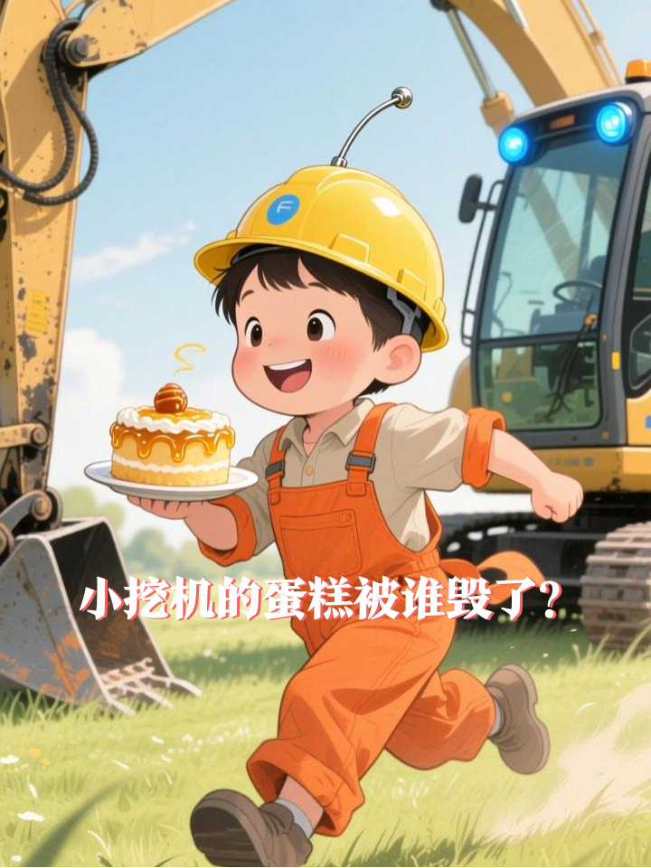 小挖机给小铲车的周年蛋糕，竟被怪兽当场摔碎！