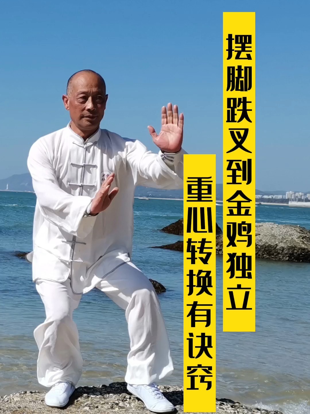 陈氏太极拳摆脚跌叉如何裆走后弧到金鸡独立