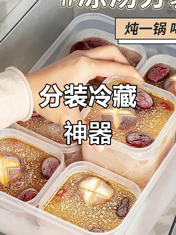 冰箱冷冻专用盒,食物分餐收纳,安全卫生