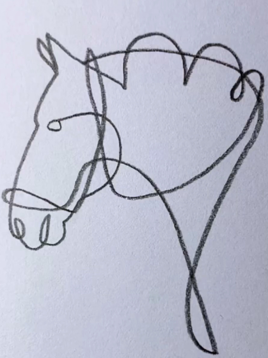 一笔画马