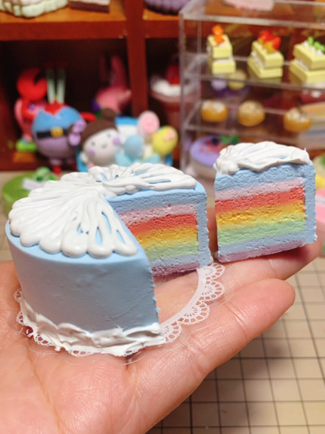 七彩蛋糕 粘土教程