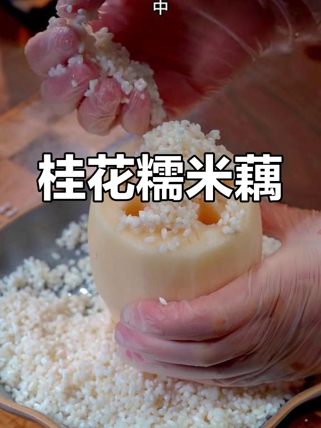 糯米与莲藕的完美结合,软糯香甜桂花糯米藕