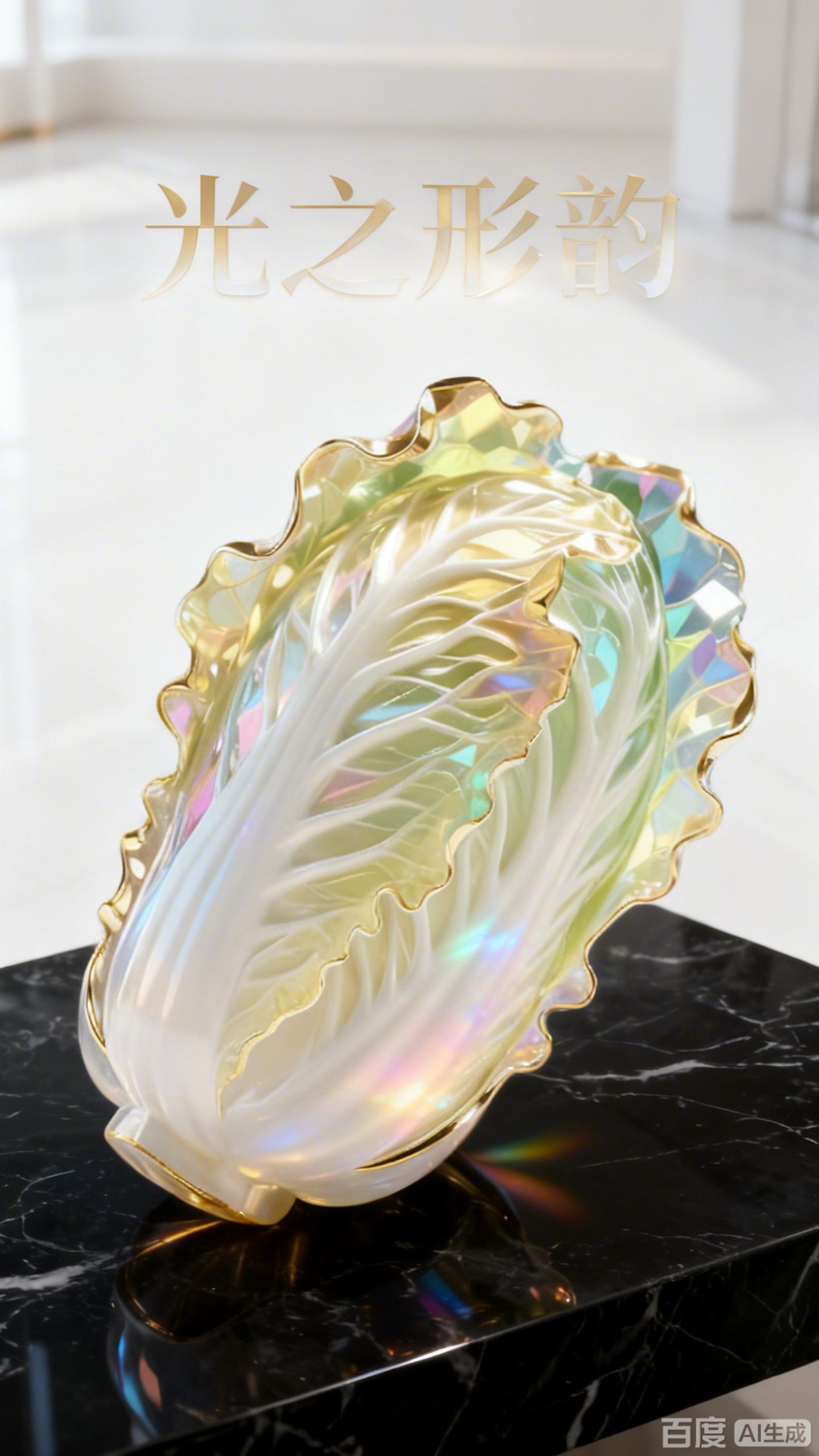 水晶金边超模艺术品白菜的梦幻展示