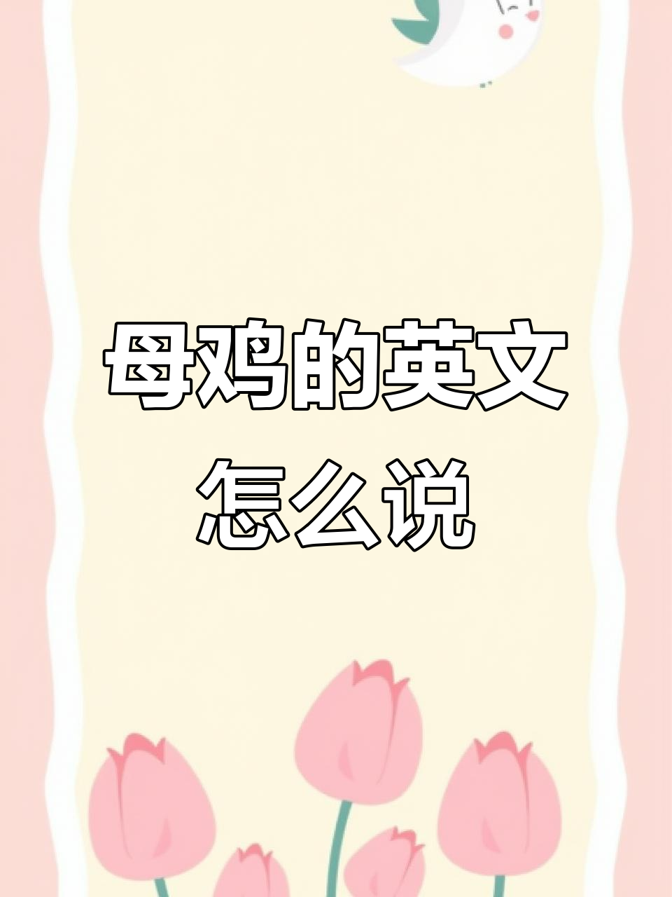 母鸡怎么用英文说?学会这些英语你也能聊小鸡