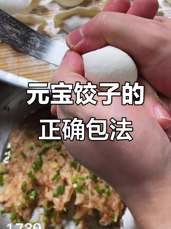 教你包出完美元宝型饺子，简单又好看