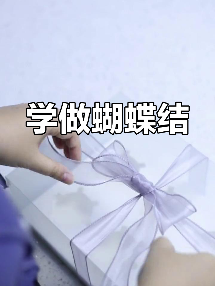 蛋糕盒蝴蝶结系法教程