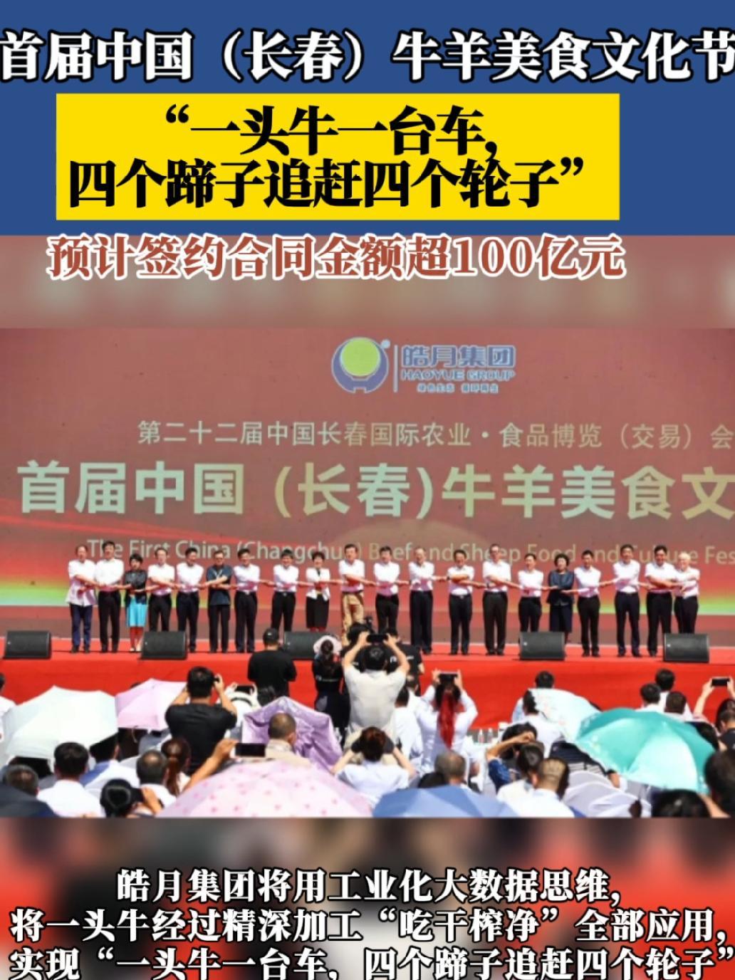 皓月集团将一头牛经过精深加工“吃干榨净”全部应用,实现“一头牛一台车,四个蹄子追赶四个轮子