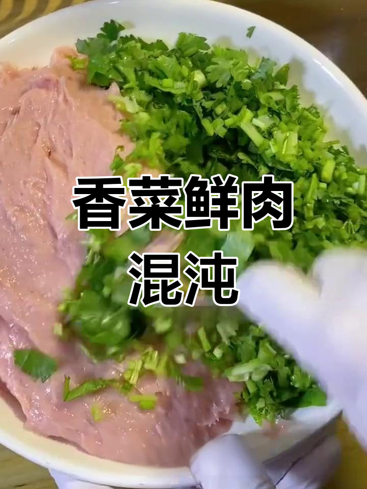 香菜鲜肉馄饨,香气扑鼻的东方美食暗器