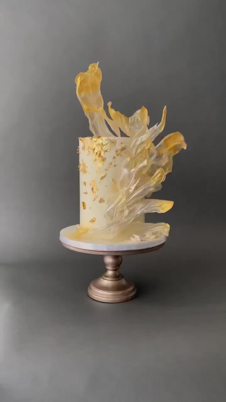 温州蛋糕培训 蛋糕装饰技巧,教你用一片春卷皮装饰出一款仙气飘飘的蛋糕!西点蛋糕培训 蛋糕定