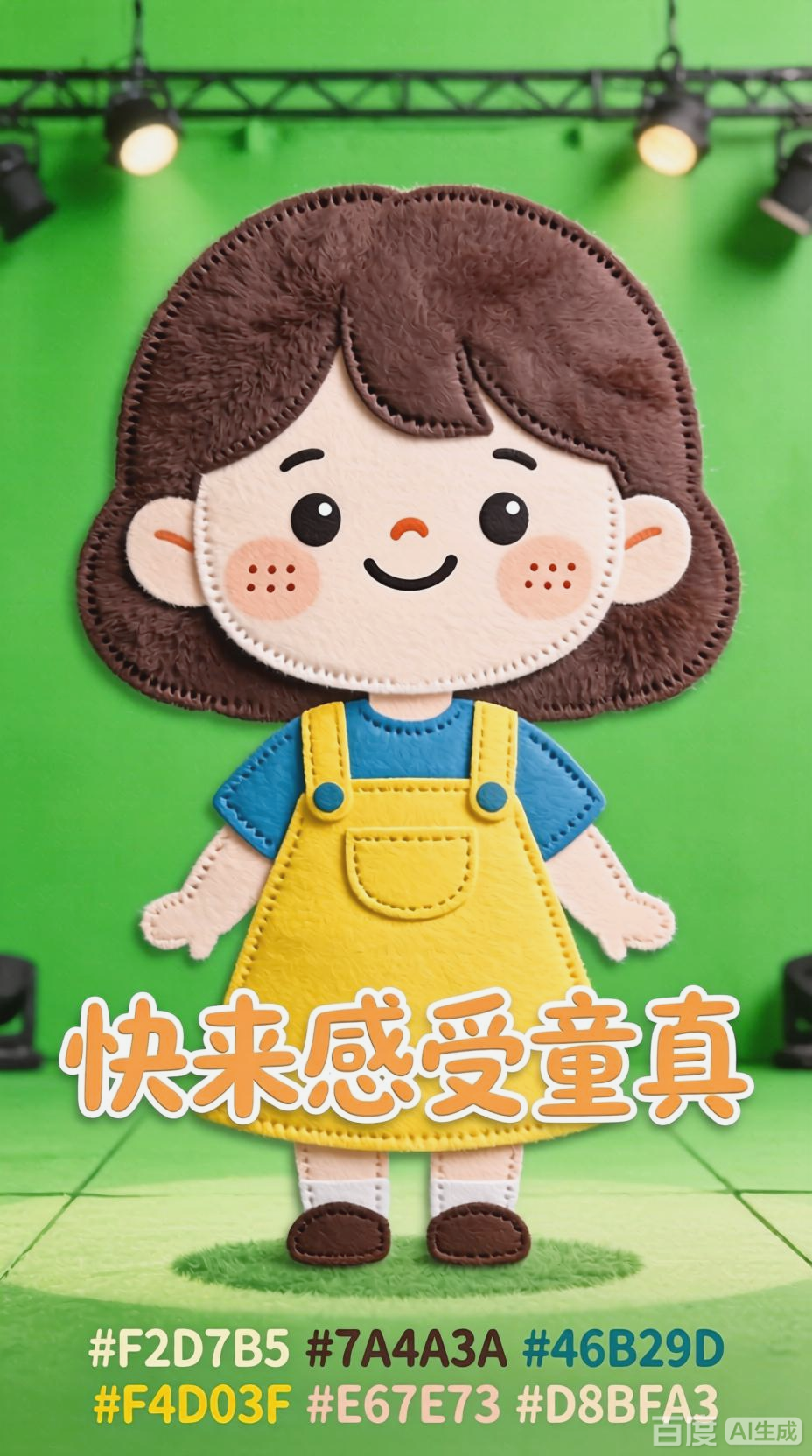 童趣插画,可爱女孩的欢乐世界