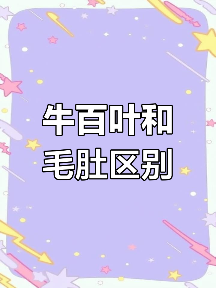 牛百叶与毛肚的区别解析