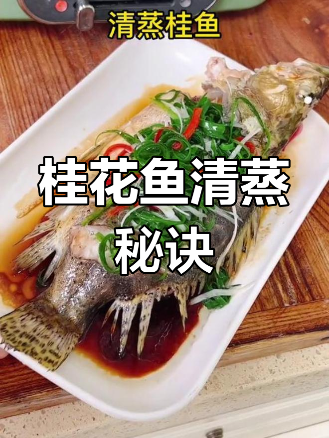 中秋团圆,桂花鱼清蒸最美味,肉嫩鲜香,轻松上手!
