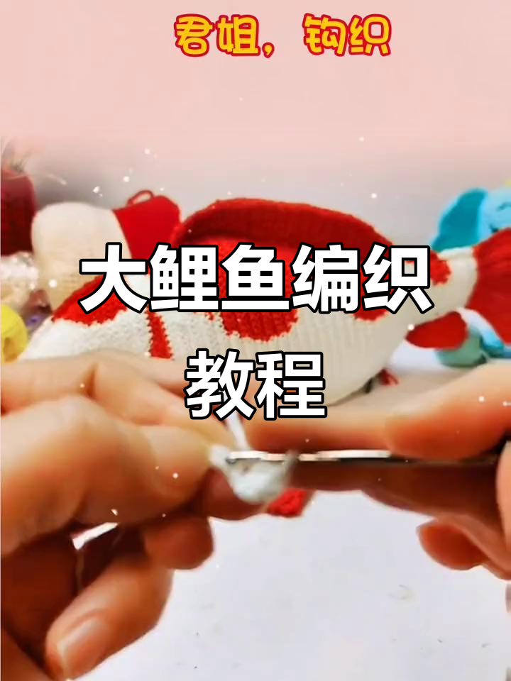 手工DIY大鲤鱼制作教程，简单步骤教你钩出可爱图案
