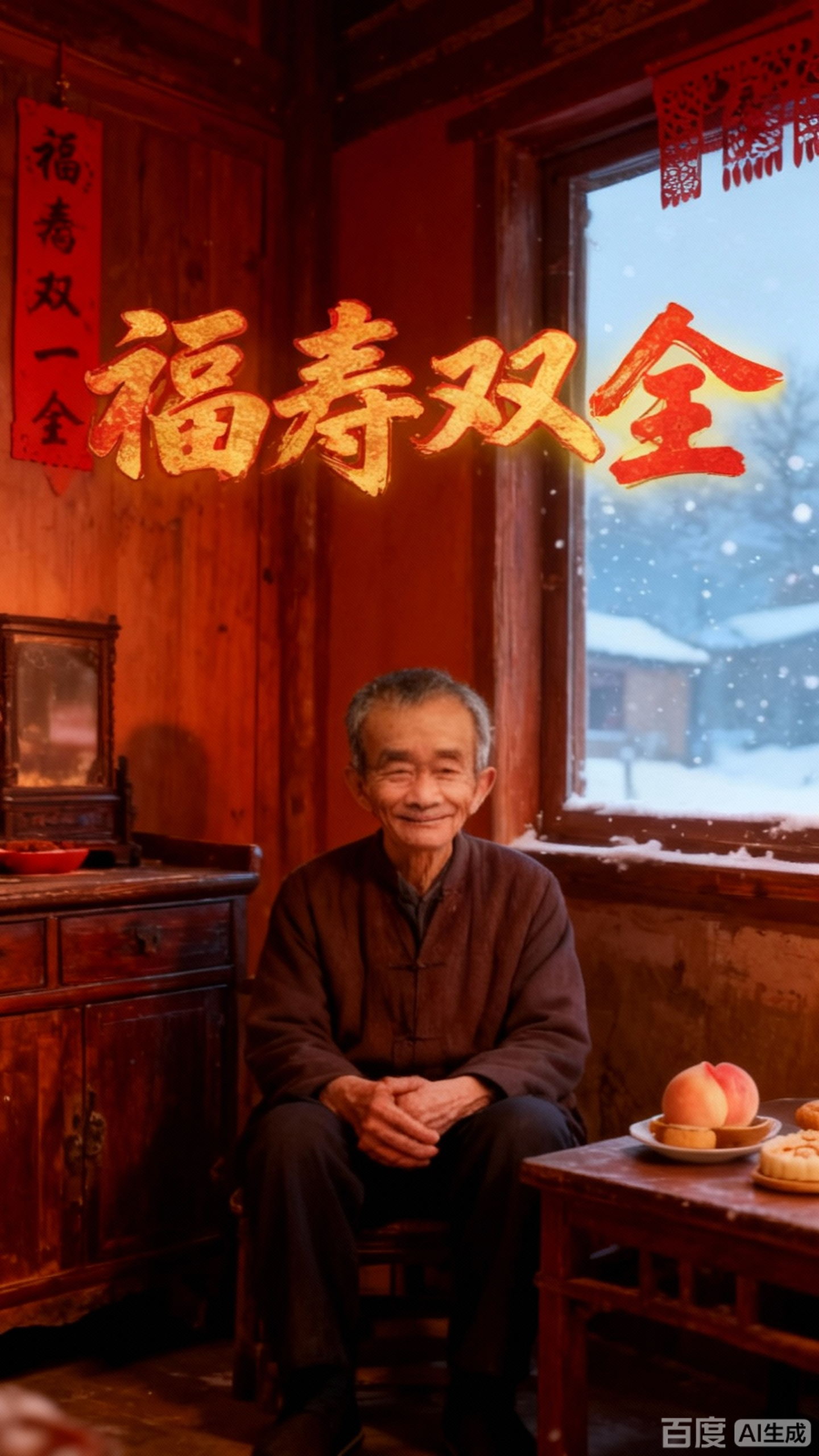 周忠钊八十大寿生日宴邀请函