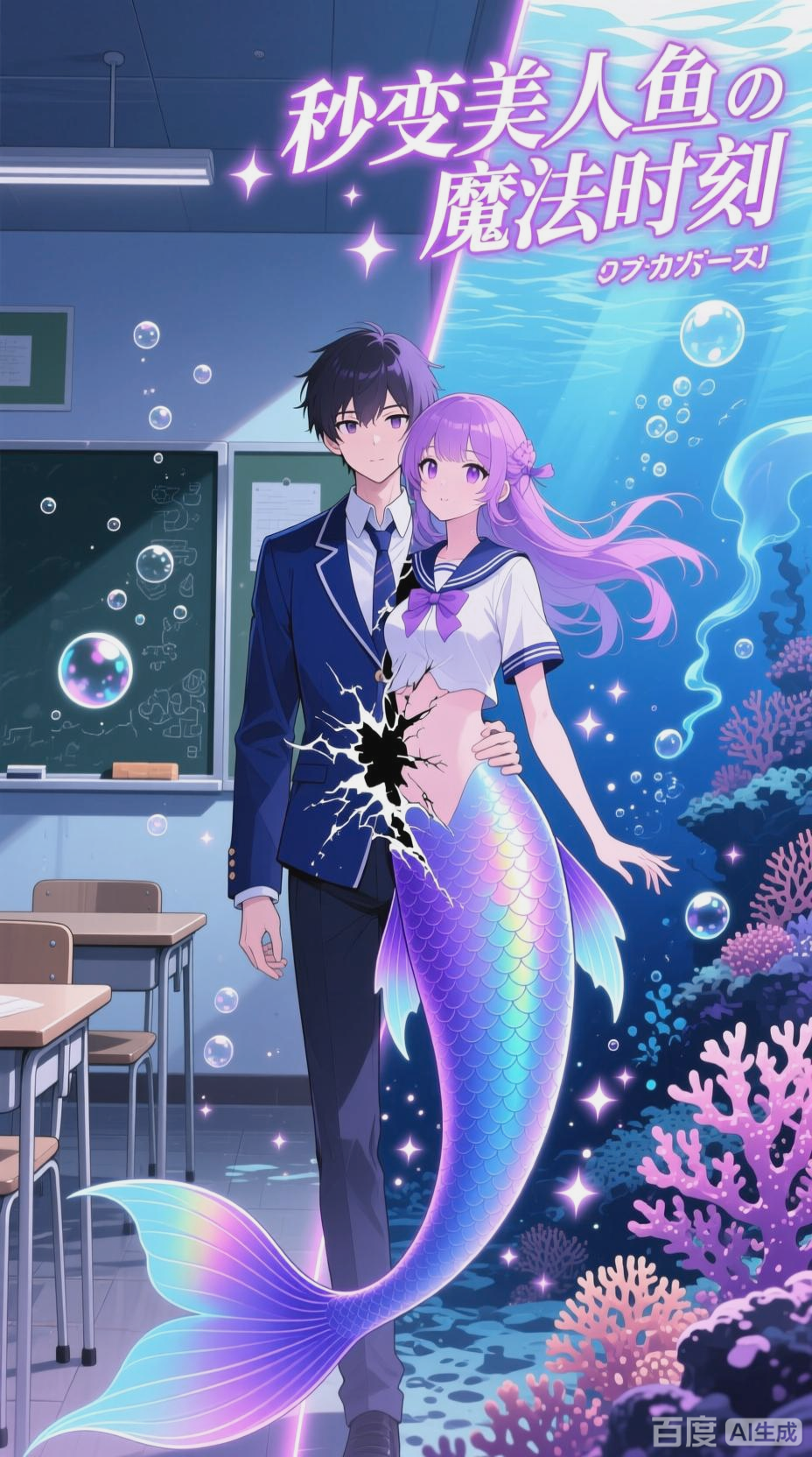 二次元男生变身美人鱼小姐姐