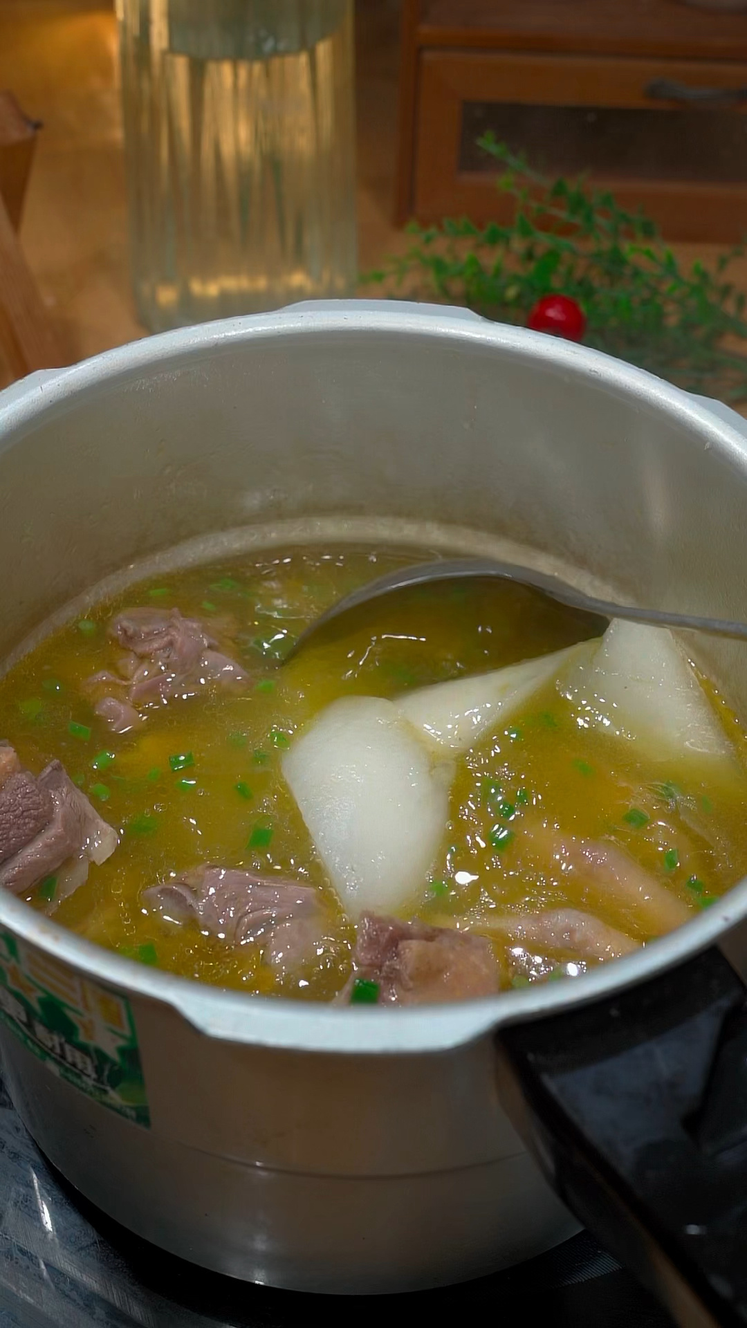 白萝卜炖鸭肉 鸭子性凉 白萝卜润肺 非常适合羊过后补气