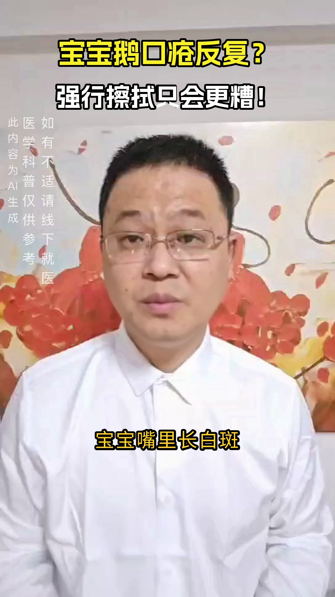 宝宝鹅口疮反复？别硬擦！