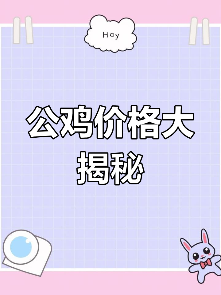 2024年6月1日,各类公鸡价格一览