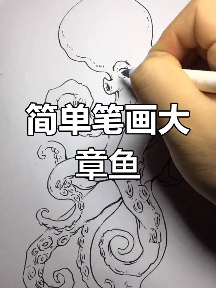一支笔教你画大章鱼,轻松搞定!