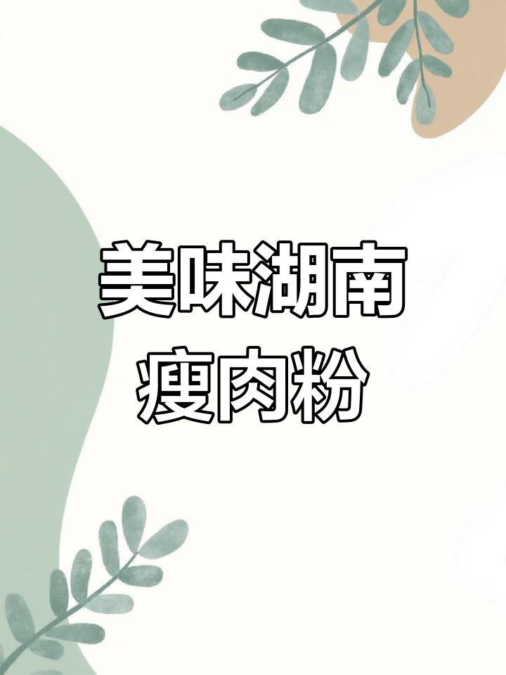 湖南经典瘦肉米粉,辣爽过瘾
