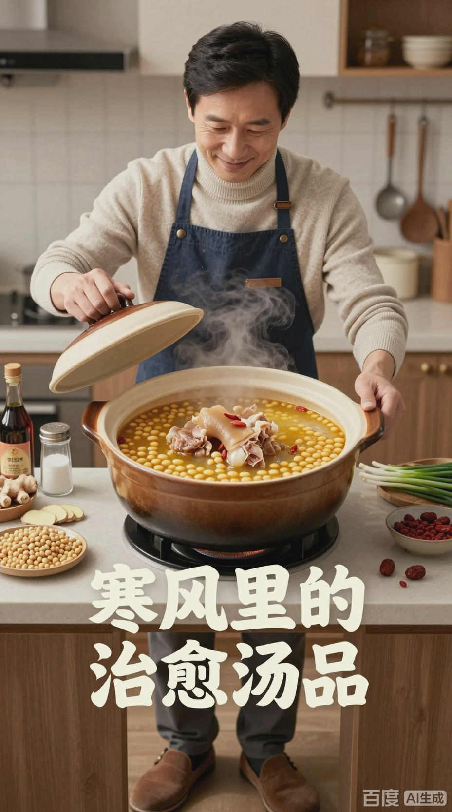 冬日暖胃,猪尾巴黄豆汤教程