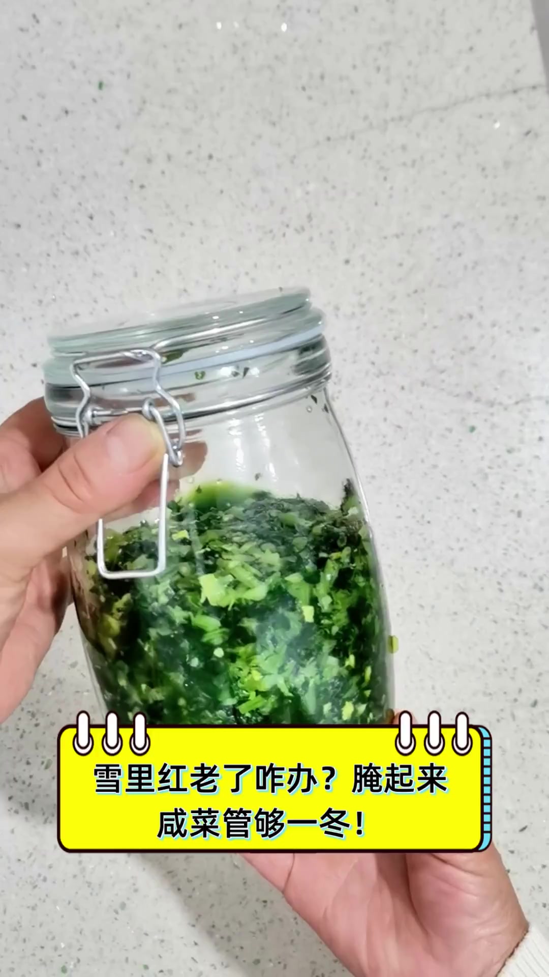 雪里红老了咋办?腌起来,咸菜管够一冬!
