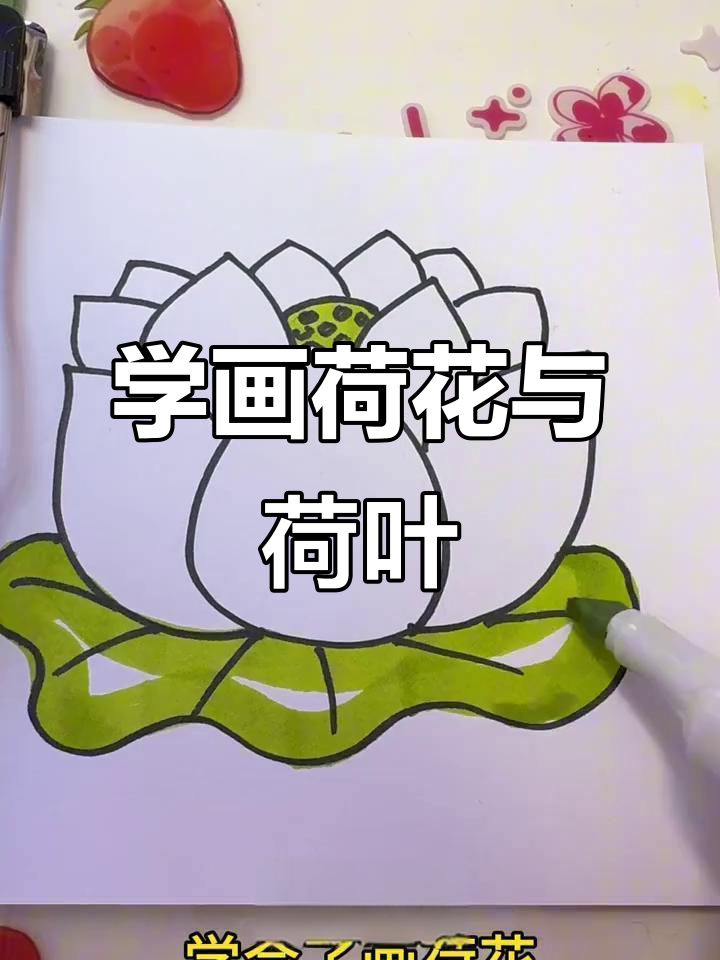 轻松画出荷花与荷叶,马克笔技巧大揭秘