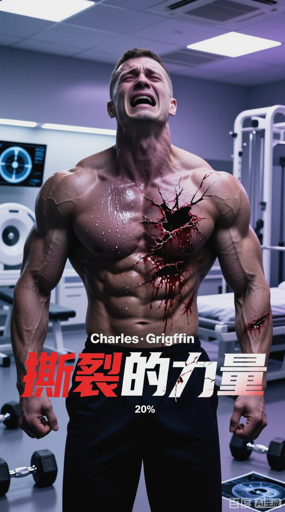 肌肉男受伤大喘气