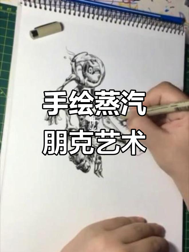 感谢快手平台,蒸汽朋克风格手绘作品展示