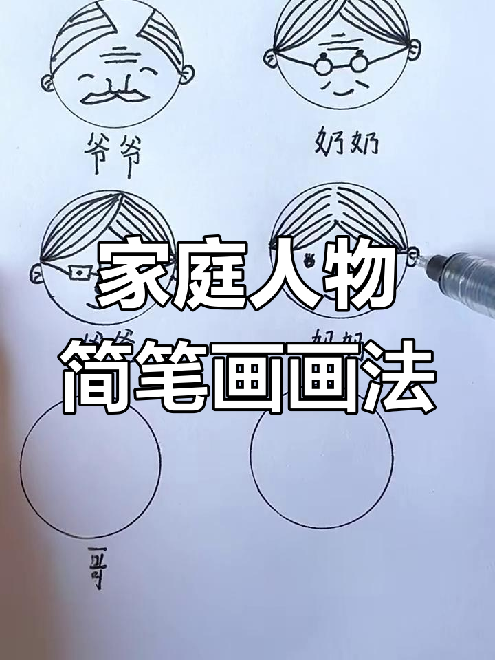 一家人温馨简笔画,简单又可爱