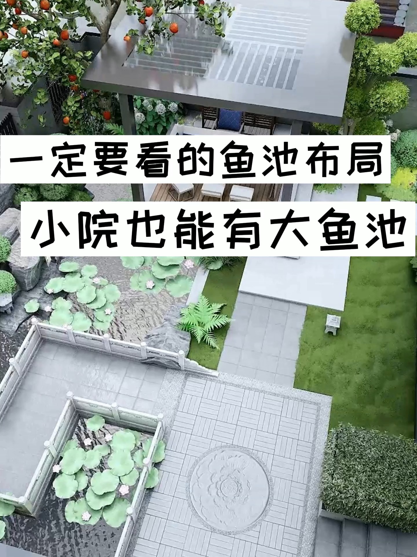 一定要看的鱼池布局,小院也能拥有大鱼池!