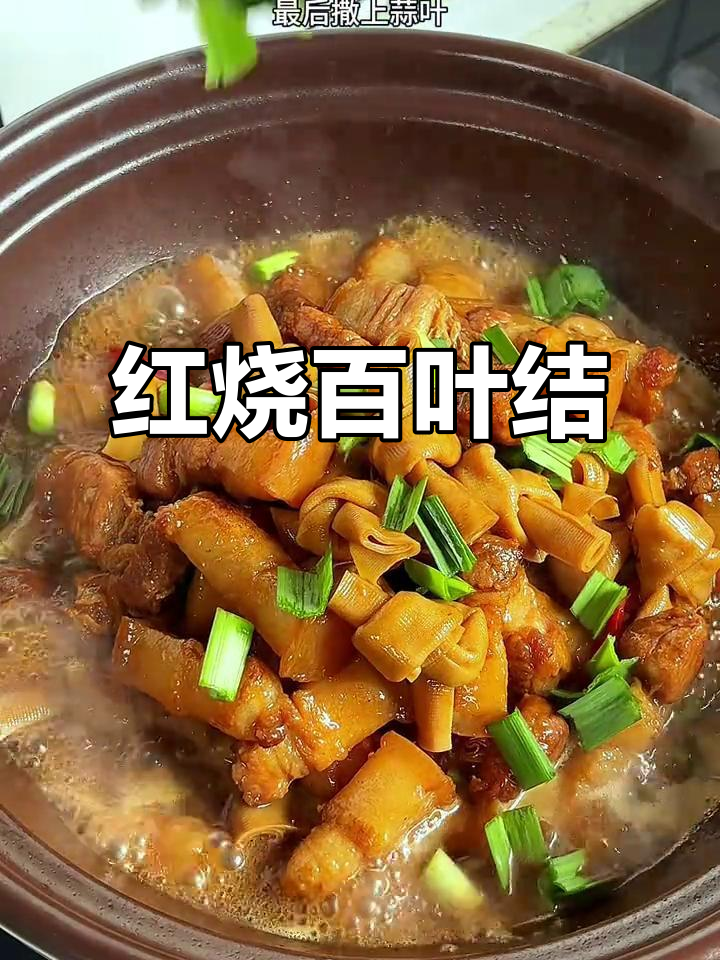 百叶结红烧肉，一口上瘾！家常美味轻松做