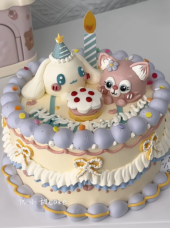 沉浸式做蛋糕//玉桂狗&玲娜贝儿蛋糕